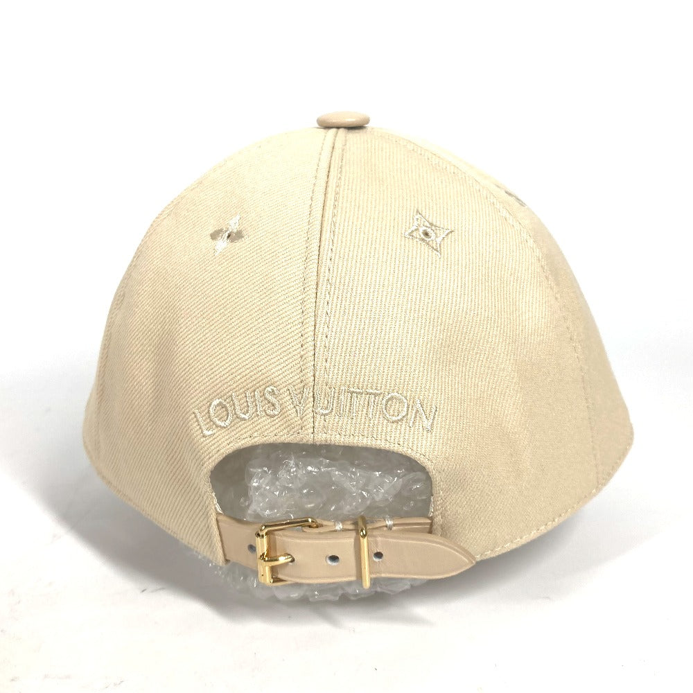 LOUIS VUITTON cap M7051M cotton beige Cap LV Iconic Women M Used Authentic