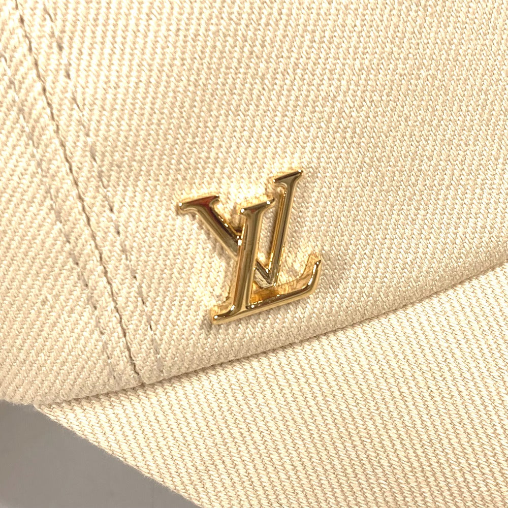 LOUIS VUITTON cap M7051M cotton beige Cap LV Iconic Women M Used Authentic