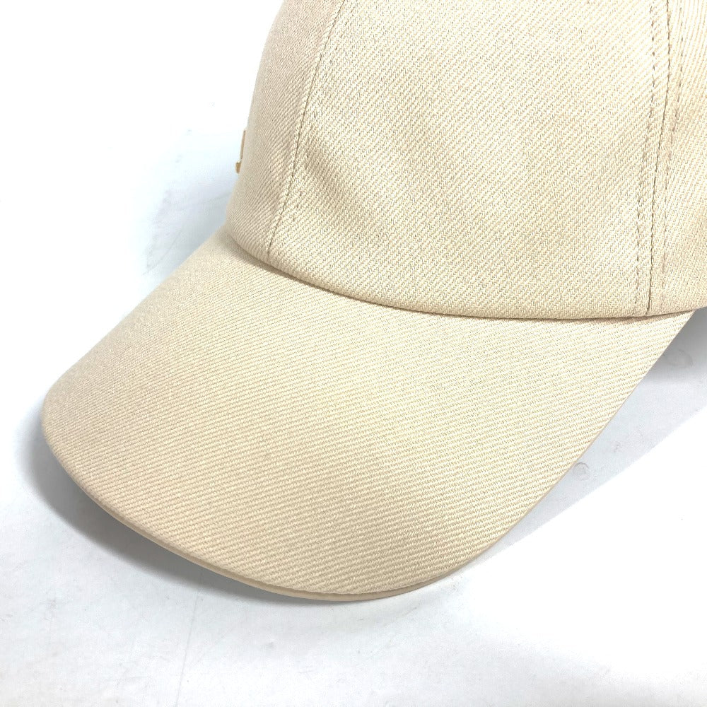 LOUIS VUITTON cap M7051M cotton beige Cap LV Iconic Women M Used Authentic