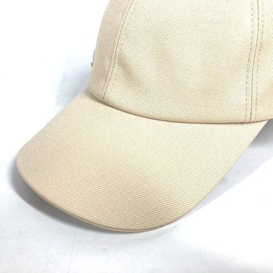 LOUIS VUITTON cap M7051M cotton beige Cap LV Iconic Women M Used Authentic