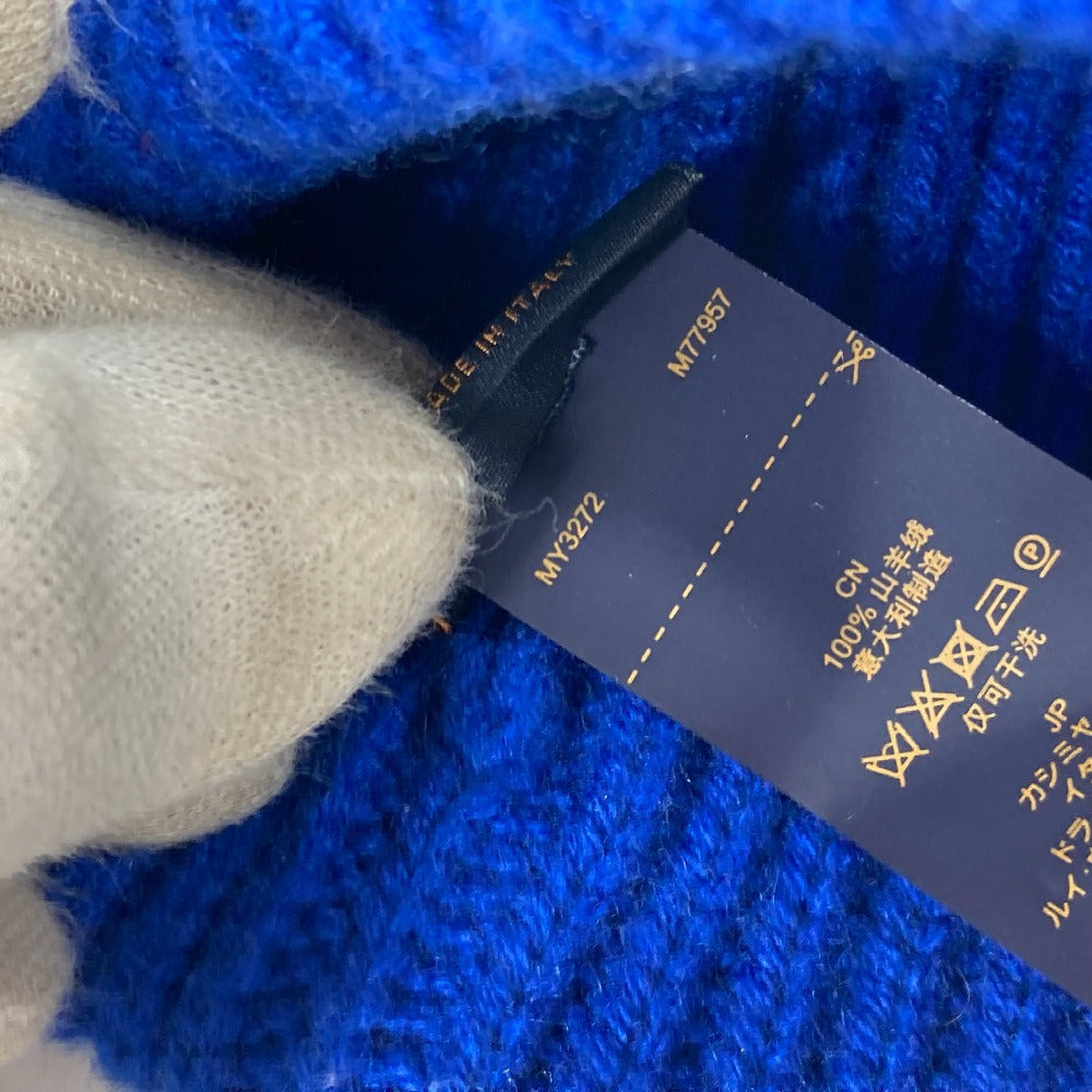 LOUIS VUITTON Knit hat M77957 cashmere blue beanie hat knit hat knit cap Bonnet LV Ahead mens Used Authentic