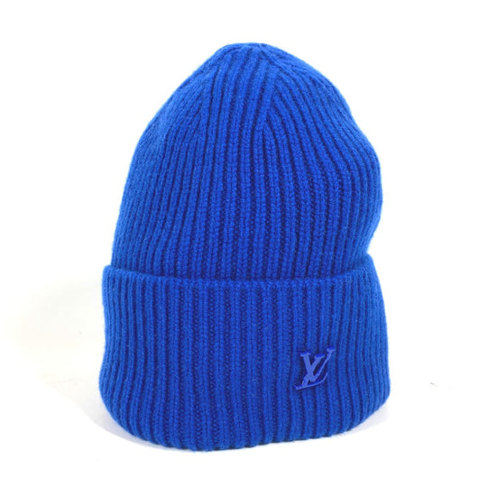 LOUIS VUITTON Knit hat M77957 cashmere blue beanie hat knit hat knit cap Bonnet LV Ahead mens Used Authentic