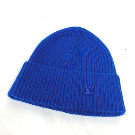 LOUIS VUITTON Knit hat M77957 cashmere blue beanie hat knit hat knit cap Bonnet LV Ahead mens Used Authentic