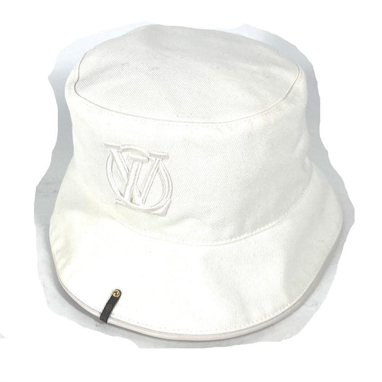LOUIS VUITTON hat M7055M cotton white Chapeaux LV City Women Used Authentic