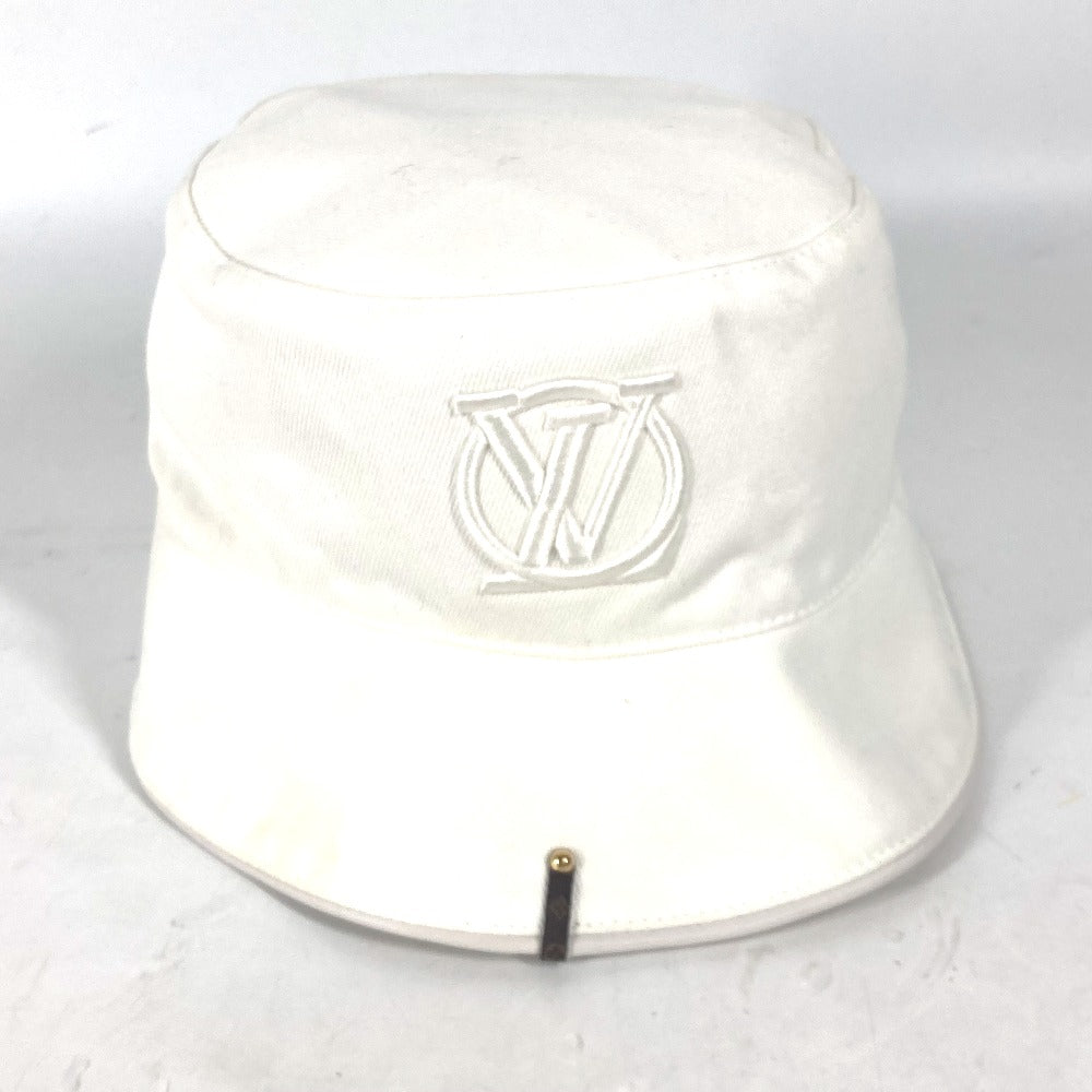 LOUIS VUITTON hat M7055M cotton white Chapeaux LV City Women Used Authentic