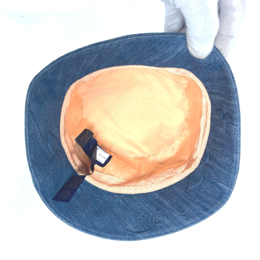LOUIS VUITTON hat M7101M Cotton, Polyester blue Bucket Hat Monogram Constellation mens Used Authentic
