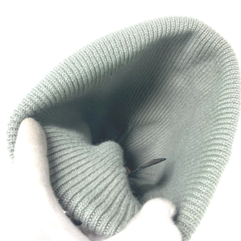 LOUIS VUITTON Knit hat cashmere Green type logo mens Used Authentic