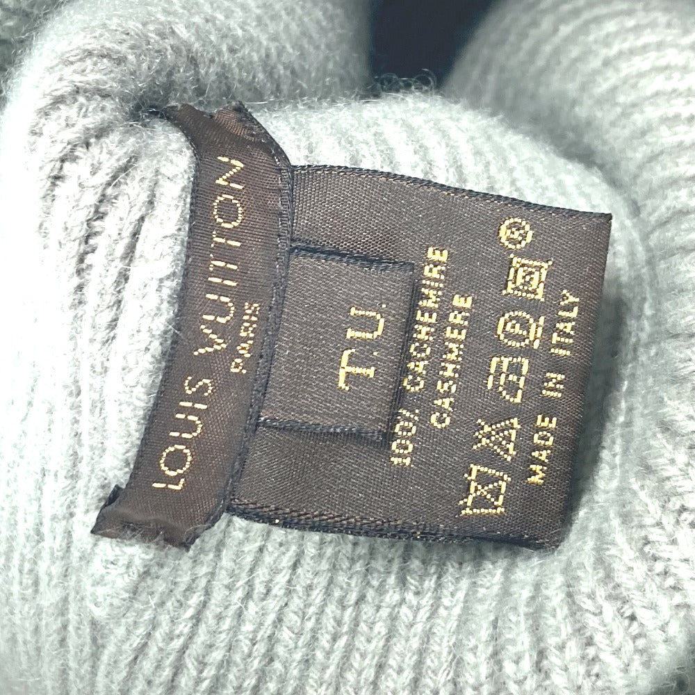 LOUIS VUITTON Knit hat cashmere Green type logo mens Used Authentic