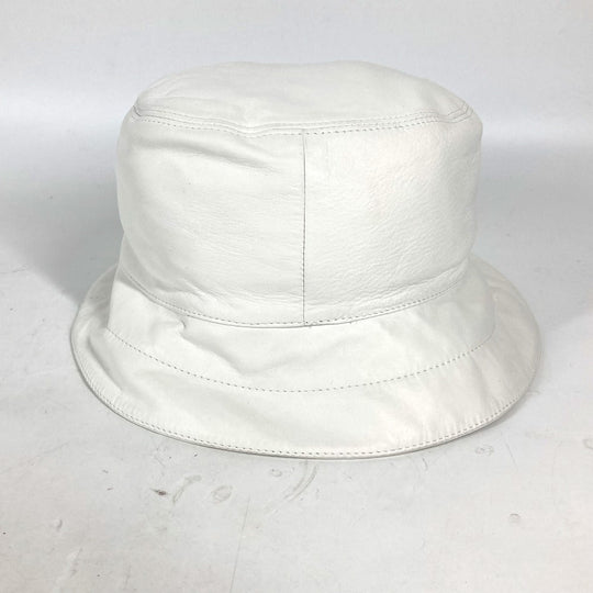LOUIS VUITTON hat leather white LVCUP Louis Vuitton Cup logo