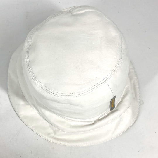 LOUIS VUITTON hat leather white LVCUP Louis Vuitton Cup logo
