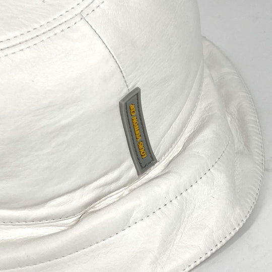 LOUIS VUITTON hat leather white LVCUP Louis Vuitton Cup logo