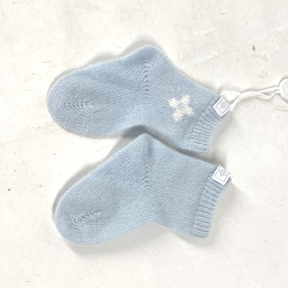 LOUIS VUITTON Knit hat GI029C cashmere blue BABY Baby Gifts Baby Shower Gifts Baby Gift Set Monogram Women Used Authentic