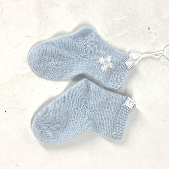 LOUIS VUITTON Knit hat GI029C cashmere blue BABY Baby Gifts Baby Shower Gifts Baby Gift Set Monogram Women Used Authentic