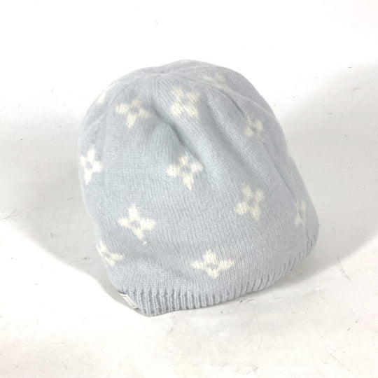 LOUIS VUITTON Knit hat GI029C cashmere blue BABY Baby Gifts Baby Shower Gifts Baby Gift Set Monogram Women Used Authentic