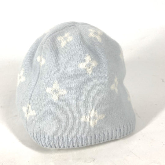 LOUIS VUITTON Knit hat GI029C cashmere blue BABY Baby Gifts Baby Shower Gifts Baby Gift Set Monogram Women Used Authentic