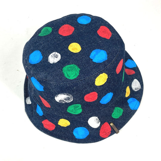 LOUIS VUITTON hat M7083M cotton multicolor Kusama Yayoi Collaboration Chapeau reversible painted dots Women Used Authentic