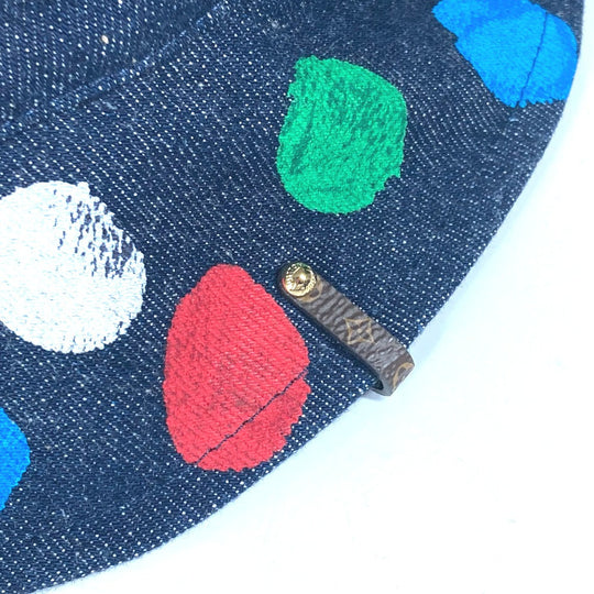 LOUIS VUITTON hat M7083M cotton multicolor Kusama Yayoi Collaboration Chapeau reversible painted dots Women Used Authentic