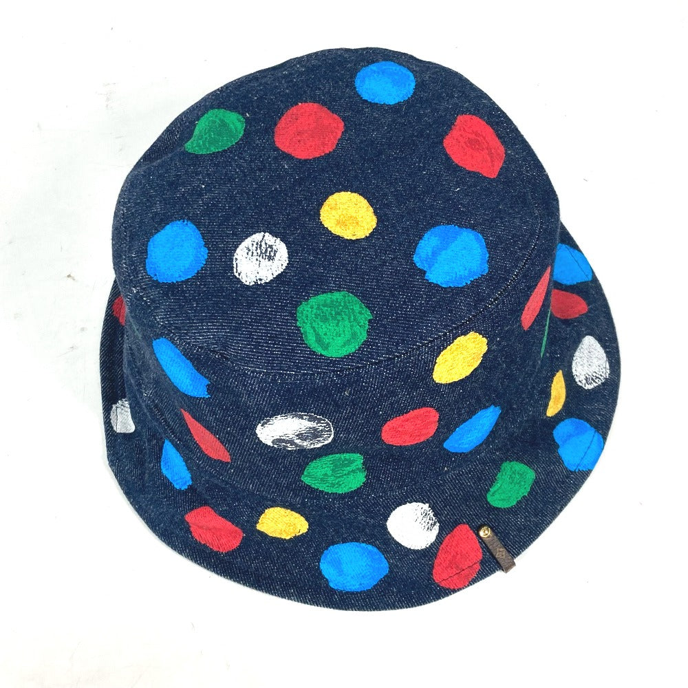 LOUIS VUITTON hat M7083M cotton multicolor Kusama Yayoi Collaboration Chapeau reversible painted dots Women Used Authentic