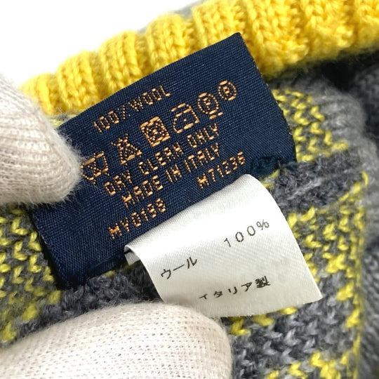 LOUIS VUITTON Knit hat M71236 wool gray Bonnet Louis mens Used Authentic