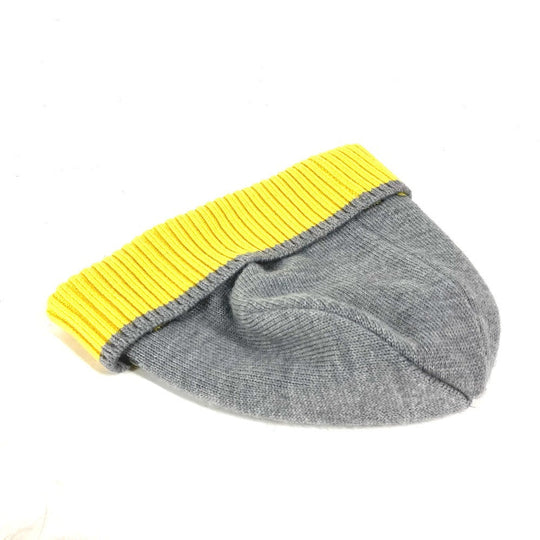 LOUIS VUITTON Knit hat M71236 wool gray Bonnet Louis mens Used Authentic