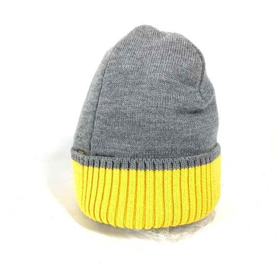 LOUIS VUITTON Knit hat M71236 wool gray Bonnet Louis mens Used Authentic