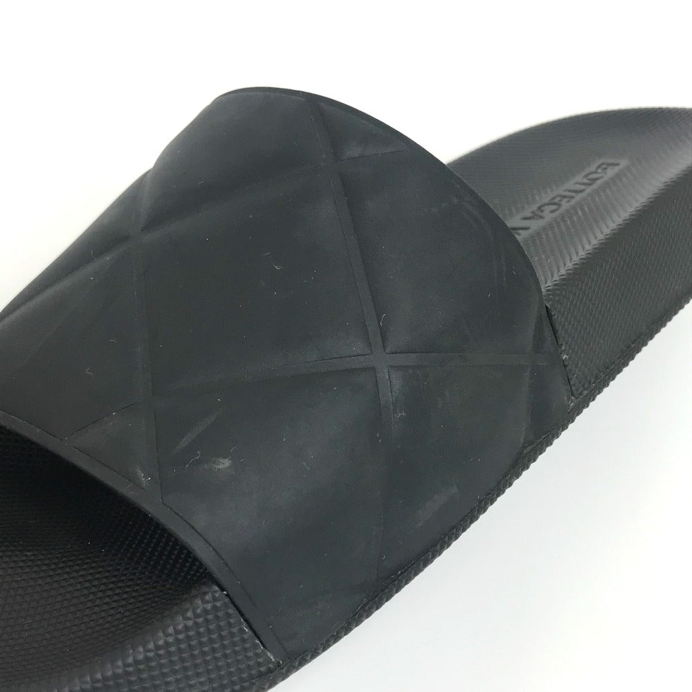 BOTTEGAVENETA Sandals 640050 rubber black flat intre slider mens 39 Used Authentic