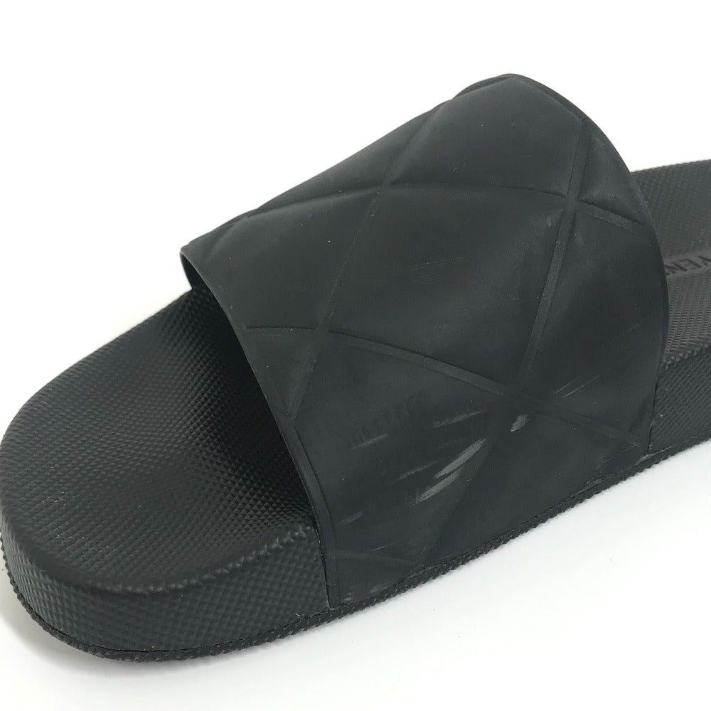BOTTEGAVENETA Sandals 640050 rubber black flat intre slider mens 39 Used Authentic