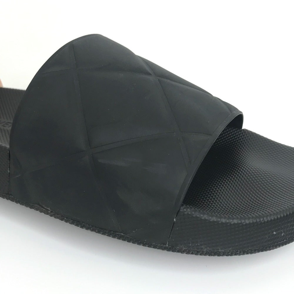 BOTTEGAVENETA Sandals 640050 rubber black flat intre slider mens 39 Used Authentic