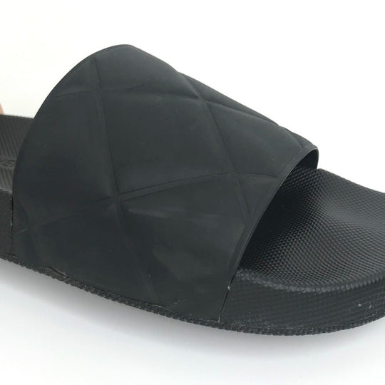 BOTTEGAVENETA Sandals 640050 rubber black flat intre slider mens 39 Used Authentic