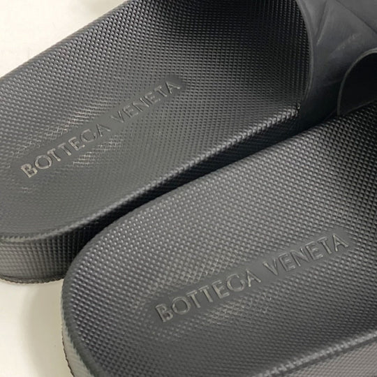 BOTTEGAVENETA Sandals 640050 rubber black flat intre slider mens 39 Used Authentic