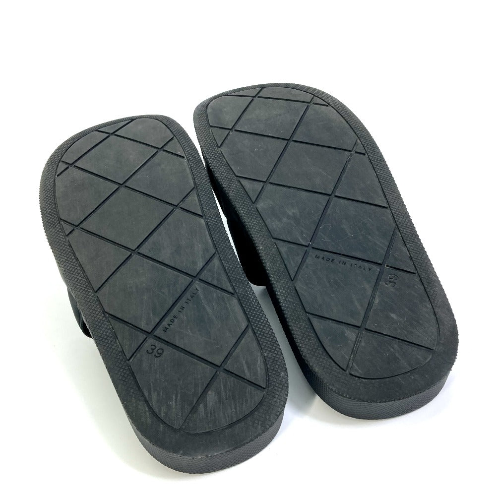 BOTTEGAVENETA Sandals 640050 rubber black flat intre slider mens 39 Used Authentic