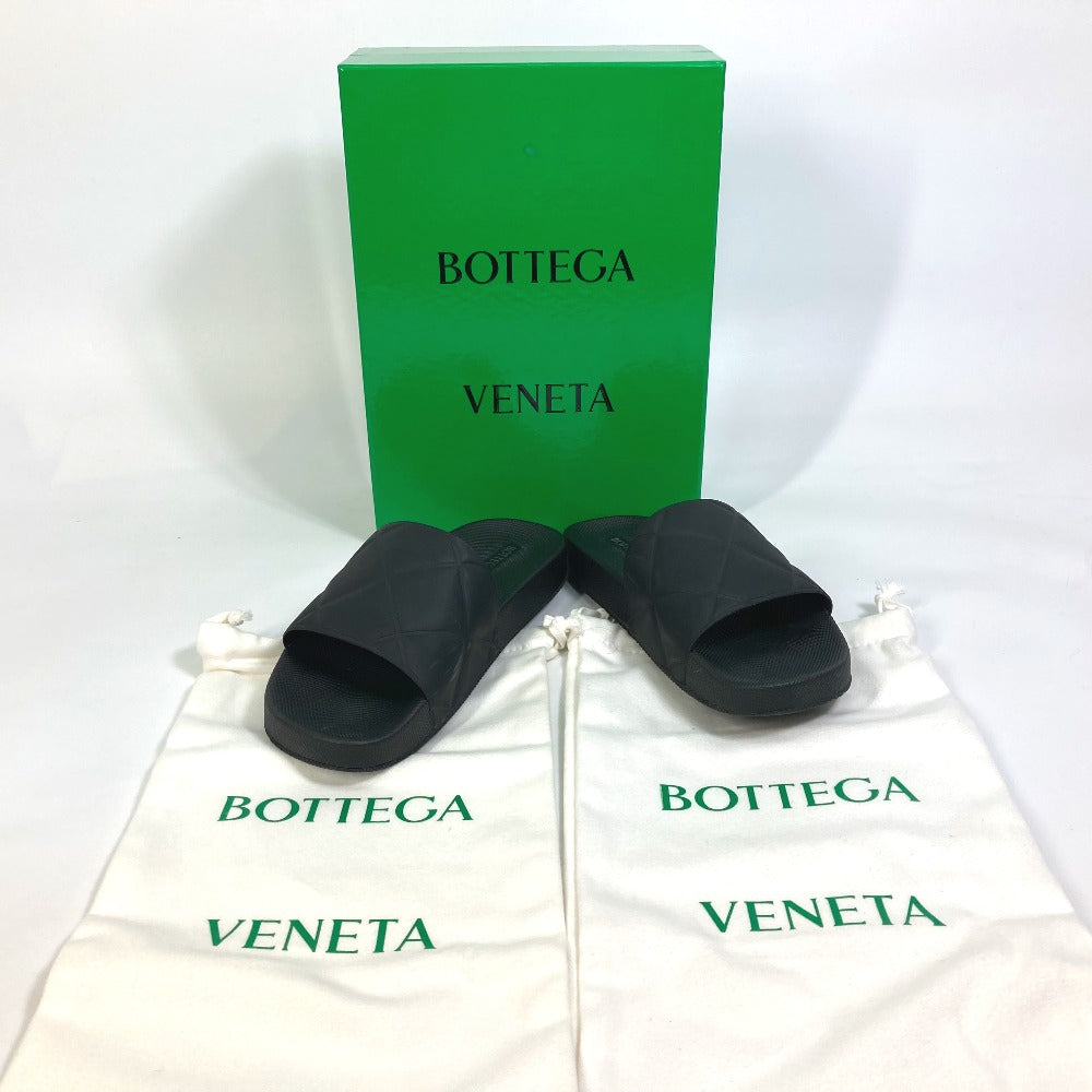 BOTTEGAVENETA Sandals 640050 rubber black flat intre slider mens 39 Used Authentic
