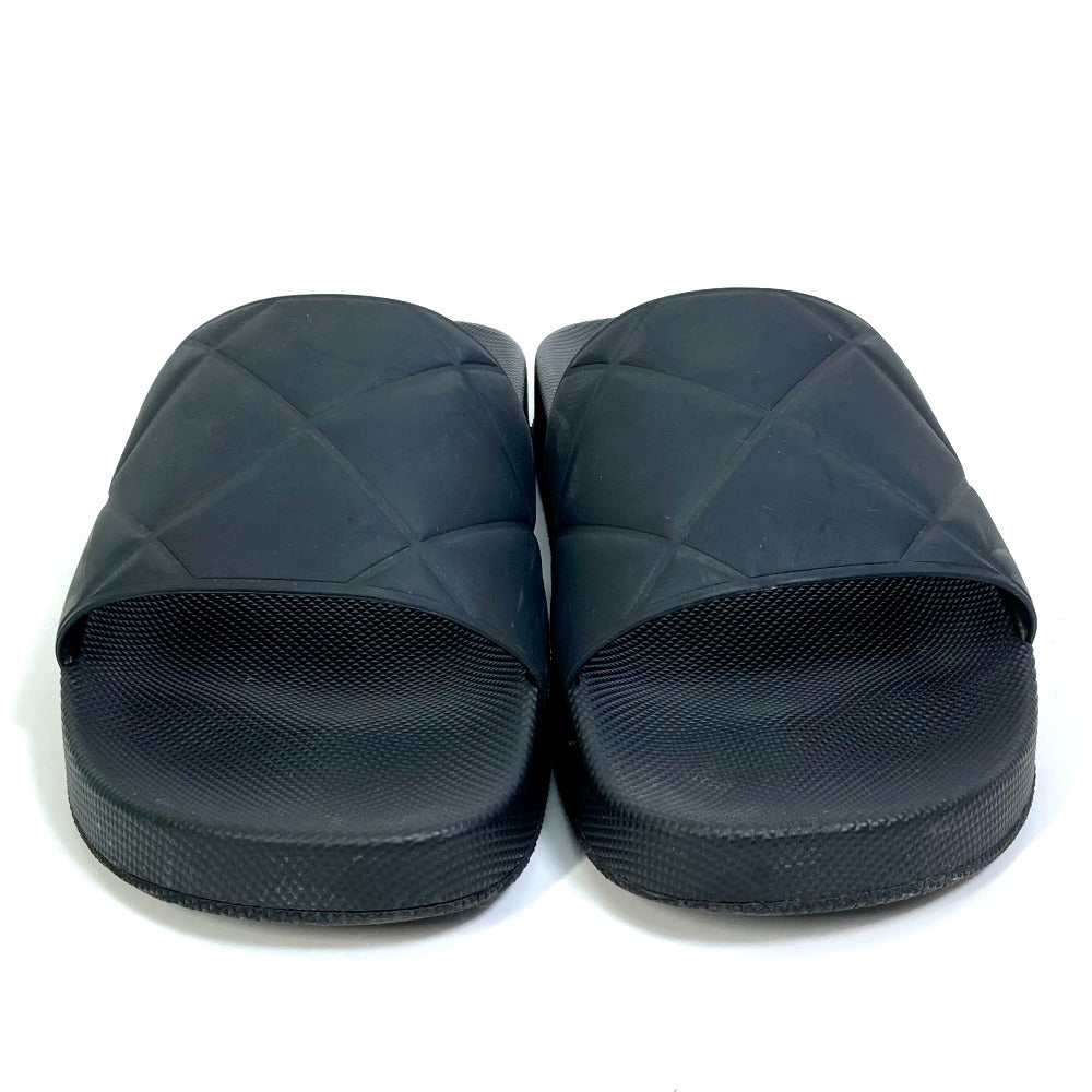 BOTTEGAVENETA Sandals 640050 rubber black flat intre slider mens 39 Used Authentic