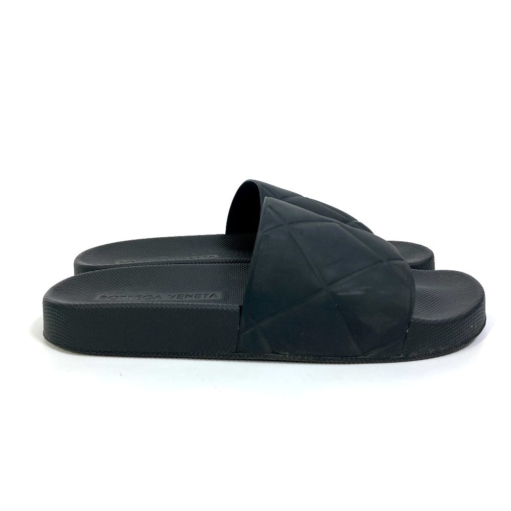 BOTTEGAVENETA Sandals 640050 rubber black flat intre slider mens 39 Used Authentic