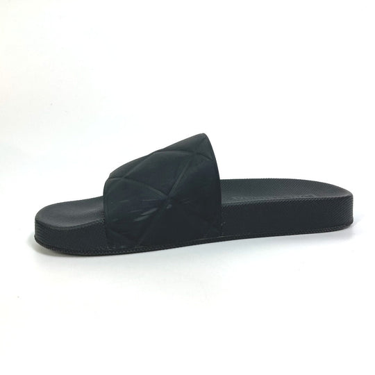 BOTTEGAVENETA Sandals 640050 rubber black flat intre slider mens 39 Used Authentic
