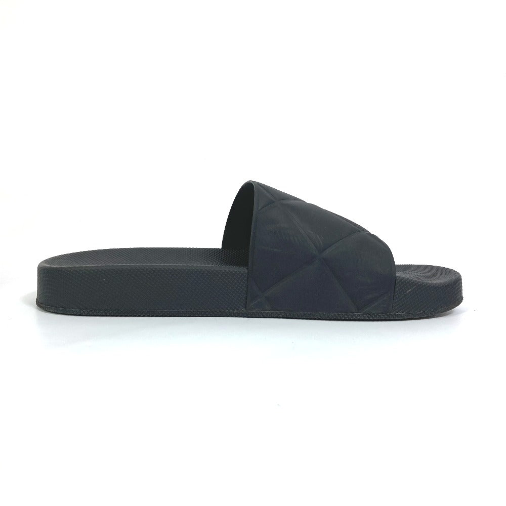 BOTTEGAVENETA Sandals 640050 rubber black flat intre slider mens 39 Used Authentic