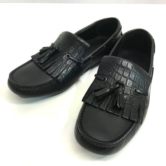 BOTTEGAVENETA Leather shoes 428434 leather black Flat shoes mens 39 Used Authentic