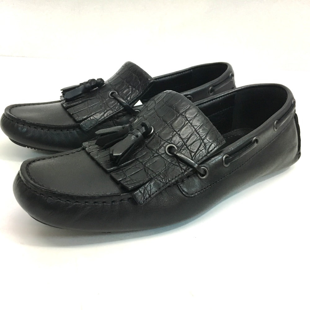 BOTTEGAVENETA Leather shoes 428434 leather black Flat shoes mens 39 Used Authentic