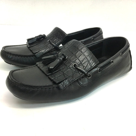 BOTTEGAVENETA Leather shoes 428434 leather black Flat shoes mens 39 Used Authentic