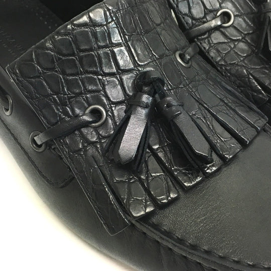 BOTTEGAVENETA Leather shoes 428434 leather black Flat shoes mens 39 Used Authentic