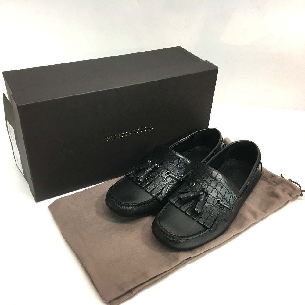 BOTTEGAVENETA Leather shoes 428434 leather black Flat shoes mens 39 Used Authentic