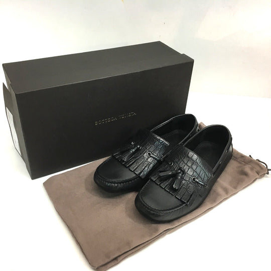 BOTTEGAVENETA Leather shoes 428434 leather black Flat shoes mens 39 Used Authentic