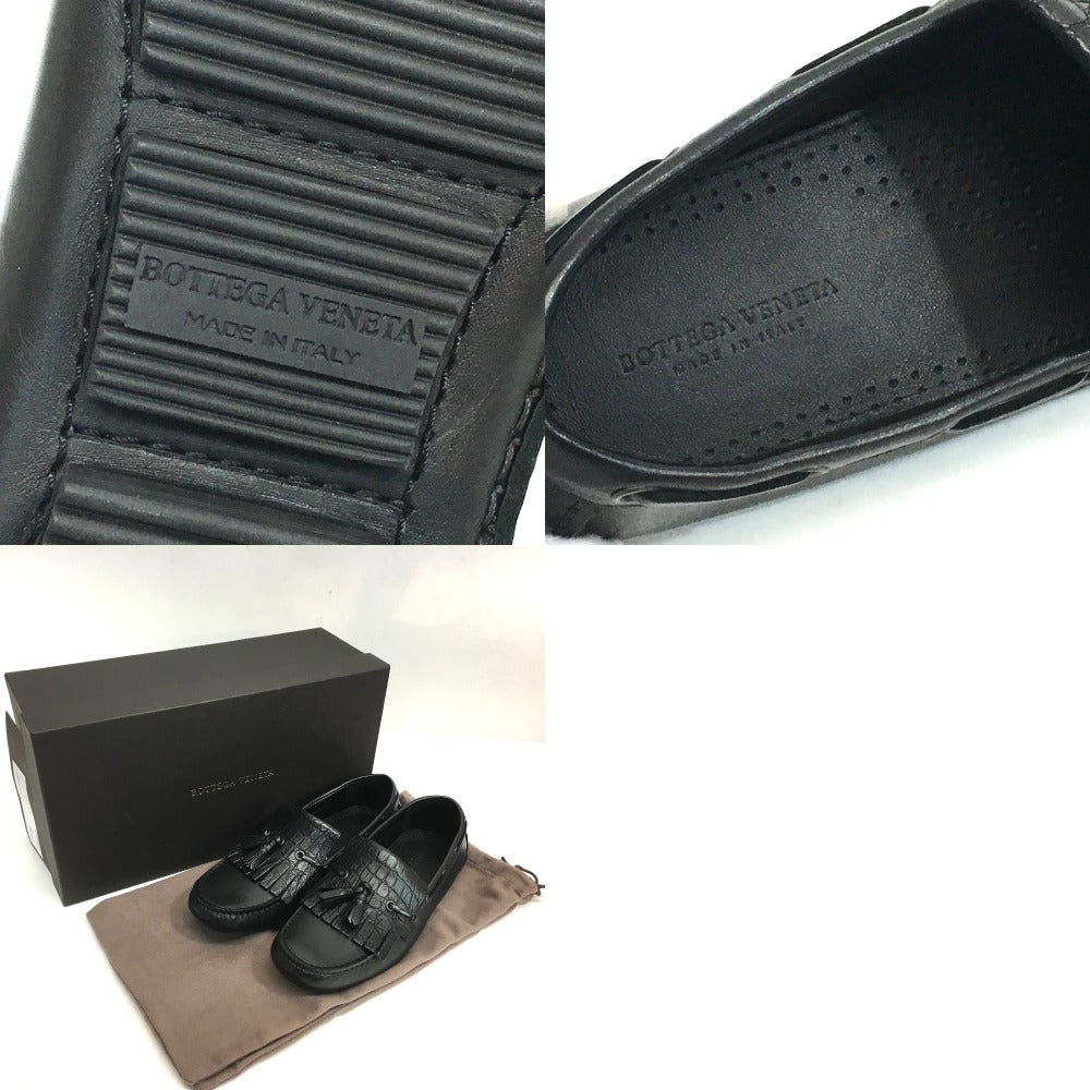 BOTTEGAVENETA Leather shoes 428434 leather black Flat shoes mens 39 Used Authentic