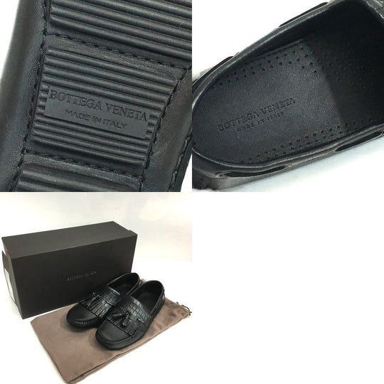 BOTTEGAVENETA Leather shoes 428434 leather black Flat shoes mens 39 Used Authentic