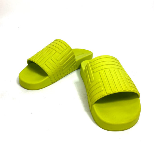 BOTTEGAVENETA Sandals 690105 rubber green shoes Slide sandals mens 40 Used Authentic