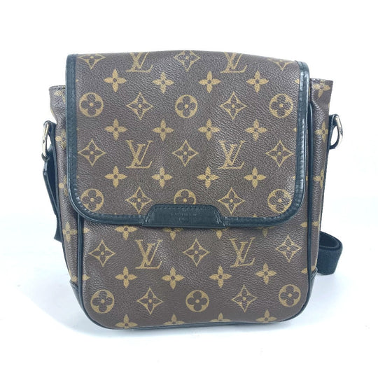 LOUIS VUITTON Shoulder Bag M56717 Monogram macacer canvas Brown Monogram macacer Bus PM unisex(Unisex) Used Authentic