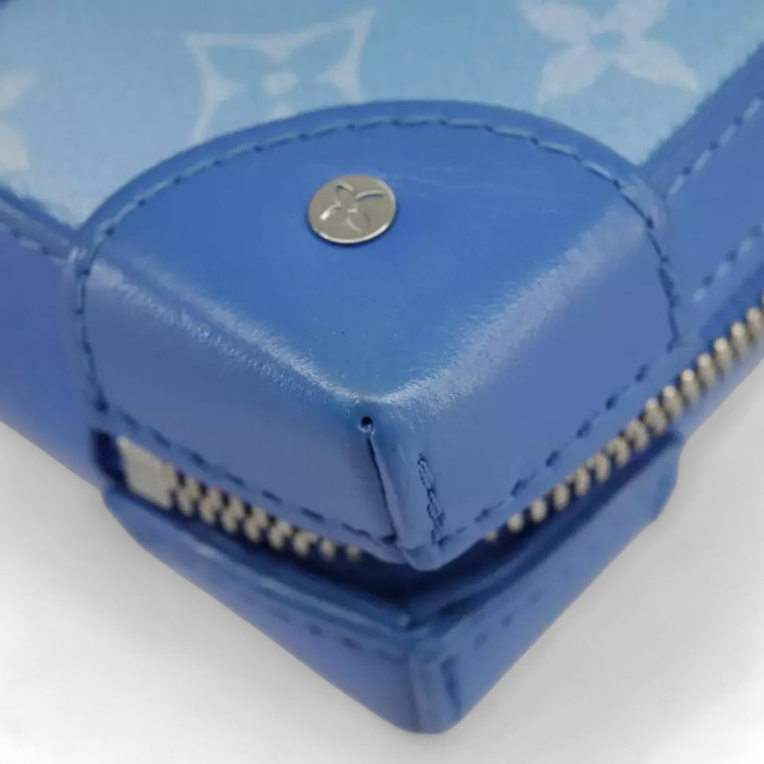 Louis Vuitton Monogram Clouds Soft Trunk Wallet Shoulder Bag Blue White Unisex