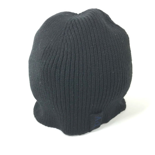 BOTTEGAVENETA Knit hat wool black BV logo mens M Used Authentic