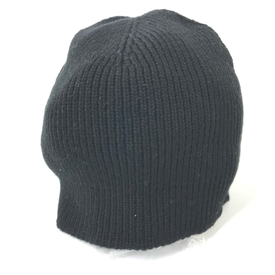 BOTTEGAVENETA Knit hat wool black BV logo mens M Used Authentic