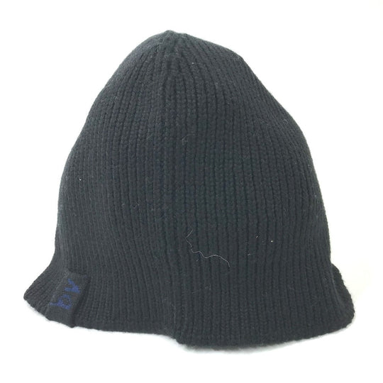 BOTTEGAVENETA Knit hat wool black BV logo mens M Used Authentic
